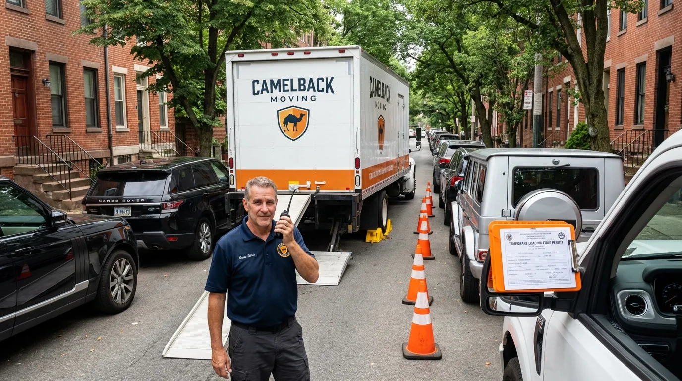 City street loading permit setup in Dobbs Ferry, NY