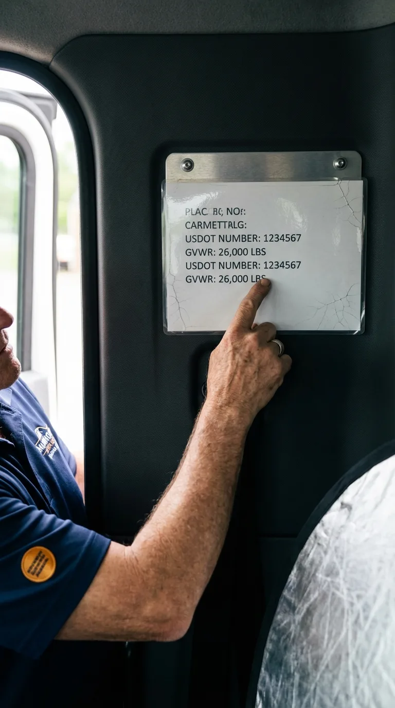 USDOT licensing placard verification in Dobbs Ferry
